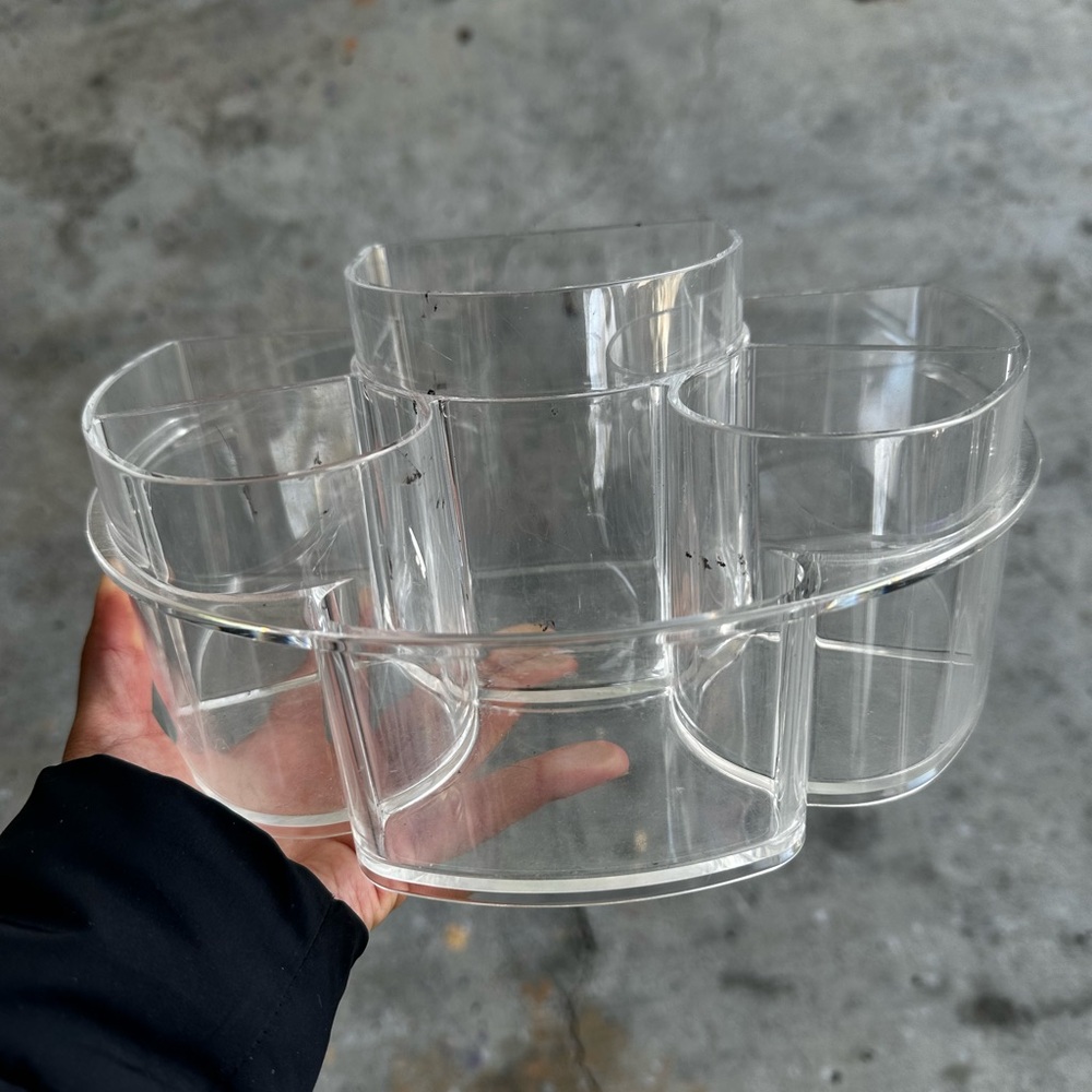 Clear Acrylic Multi-Compartment Organizer - Transparent